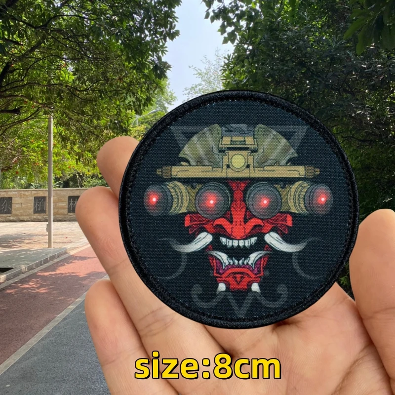 Parche táctico moral con velcro calavera fantasma bordado nocturno - imagen 5