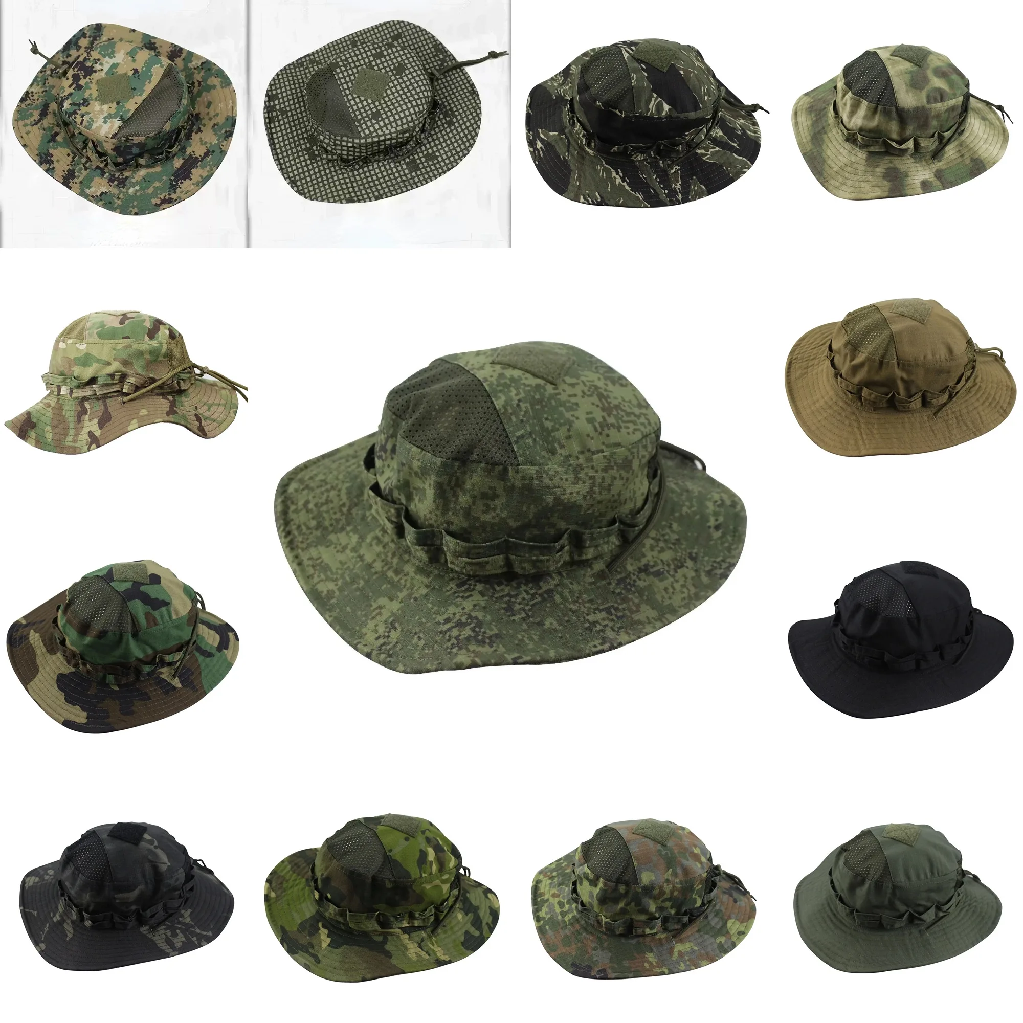 Sombrero de pescador camuflaje verano Benny ala ancha - imagen 5