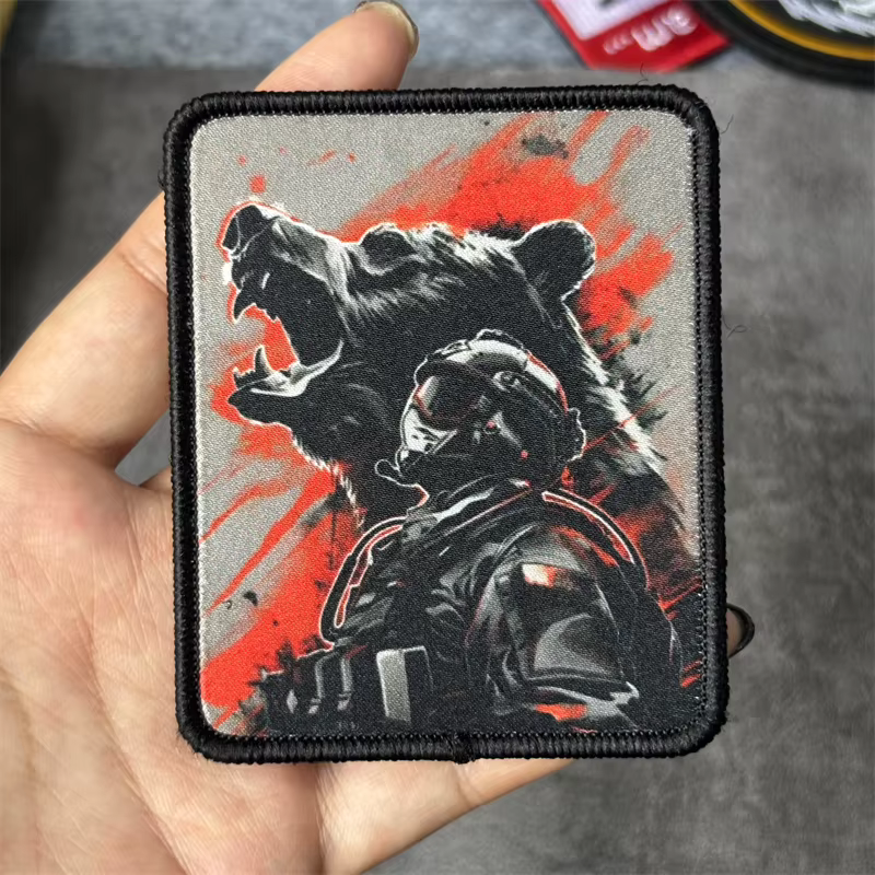 Parche táctico soldados osos insignia moral velcro - imagen 2