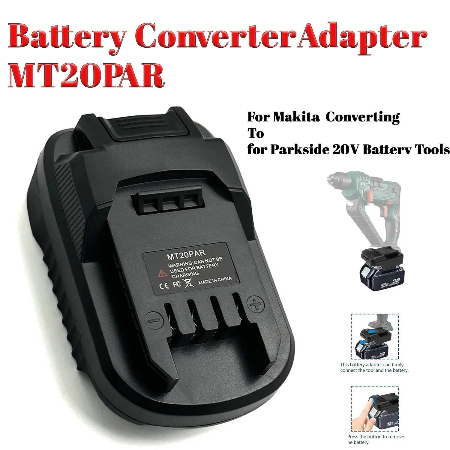 Adaptador de batería Makita Li-ión a herramientas Parkside - imagen 3