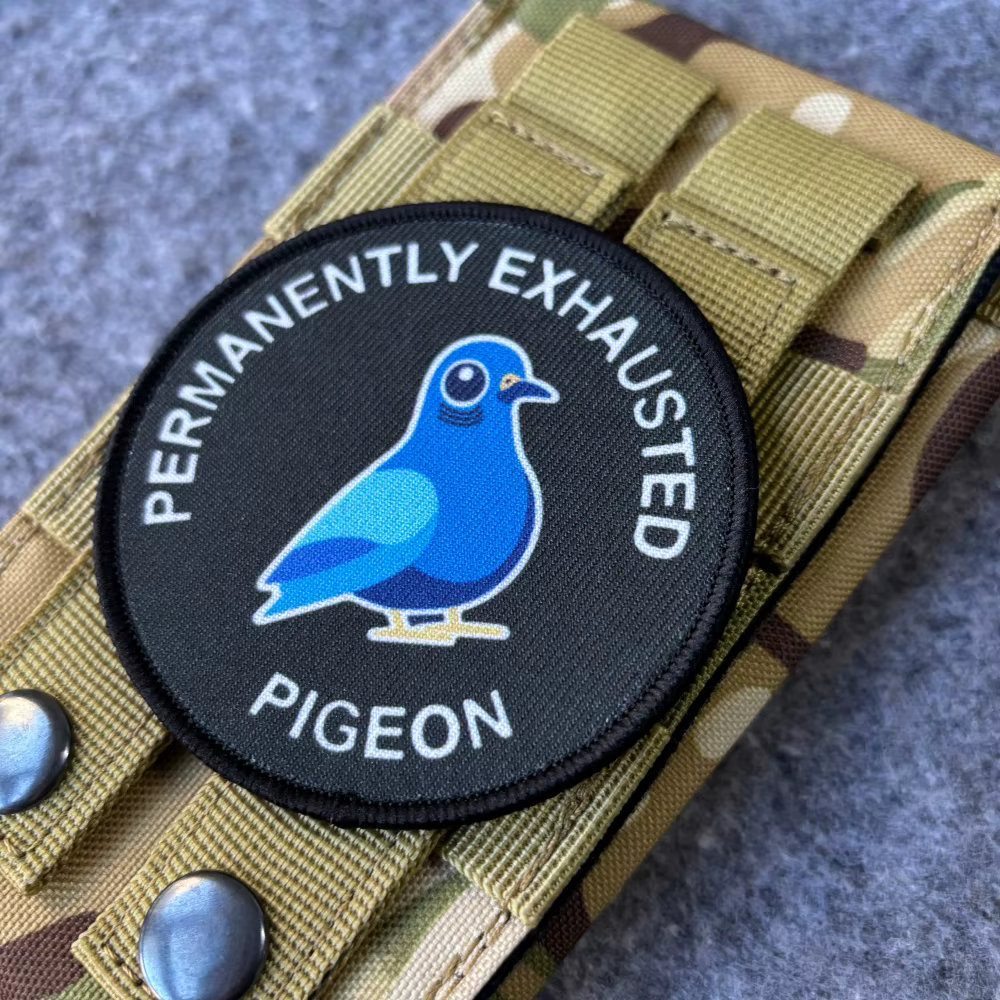 Parche táctico militar de palomas memes – Para mochila o gorra con velcro - imagen 3