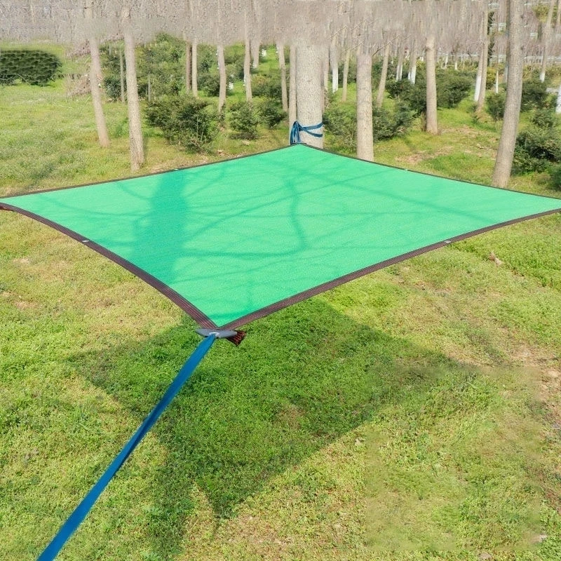 Toldo anti-UV HDPE negro para sombra solar con ojales