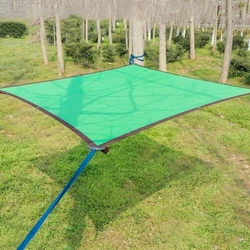 Toldo anti-UV HDPE negro para sombra solar con ojales