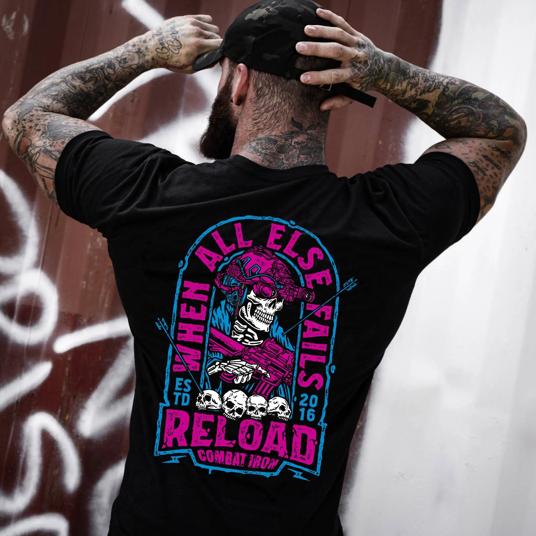 Camiseta táctica de combate en algodón para hombre, manga corta - imagen 5