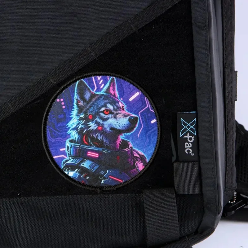 Punk Wolf parche táctico moral impresa con velcro para mochila - imagen 4