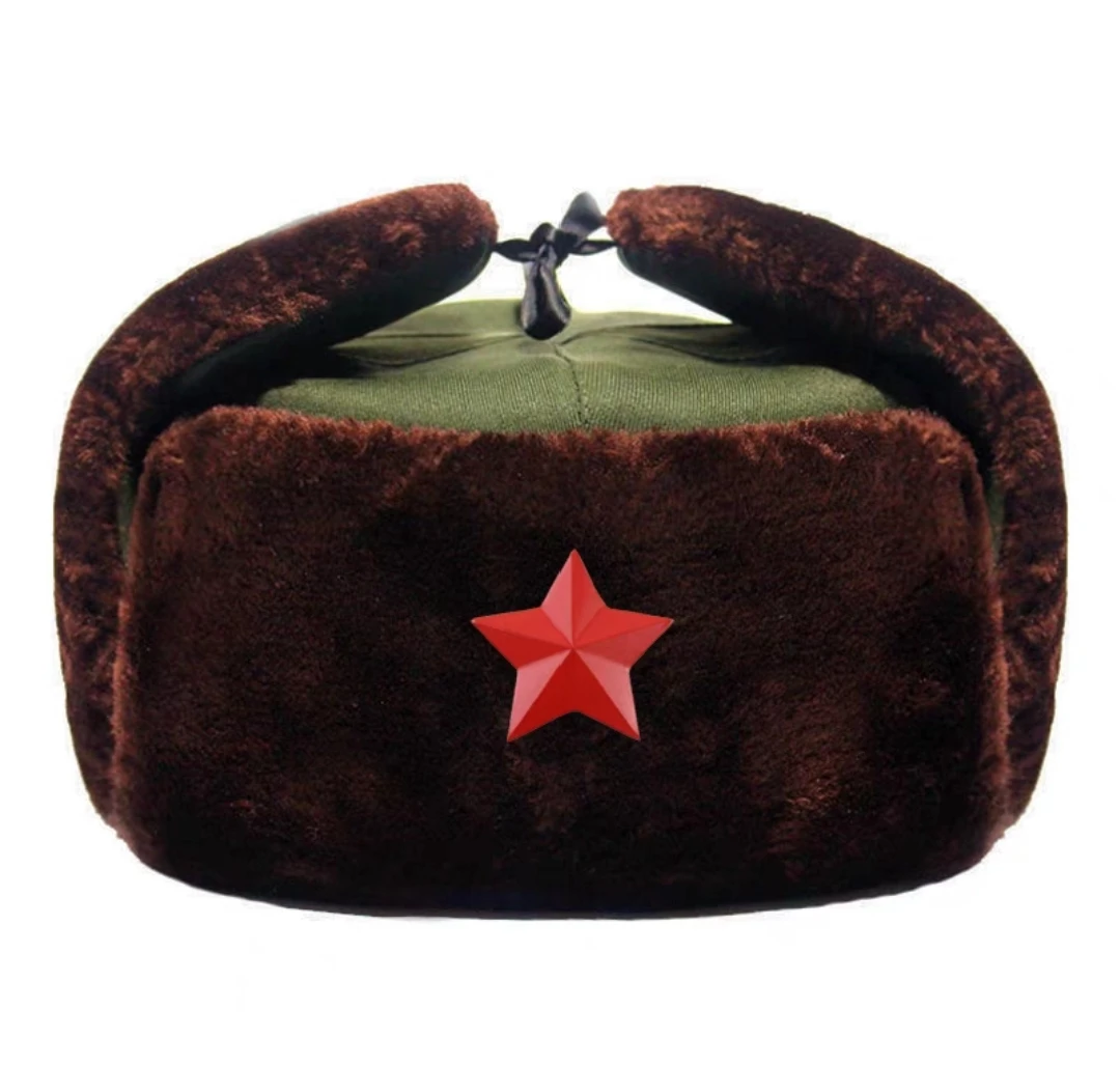 Gorro militar soviético de lana cálida resistente al frío exteriores