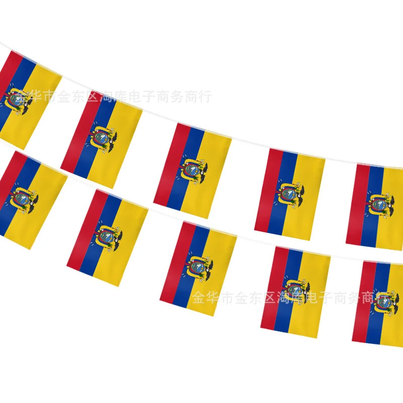 Guirnalda de banderines festivos de Ecuador