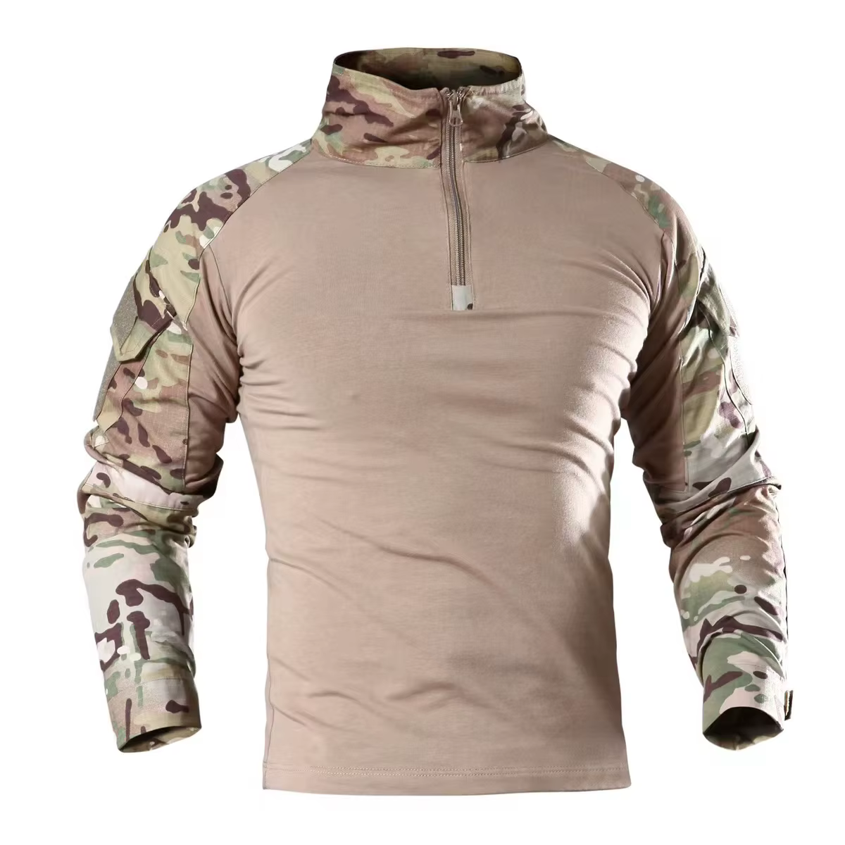 Camiseta táctica manga larga camuflaje - senderismo al aire libre