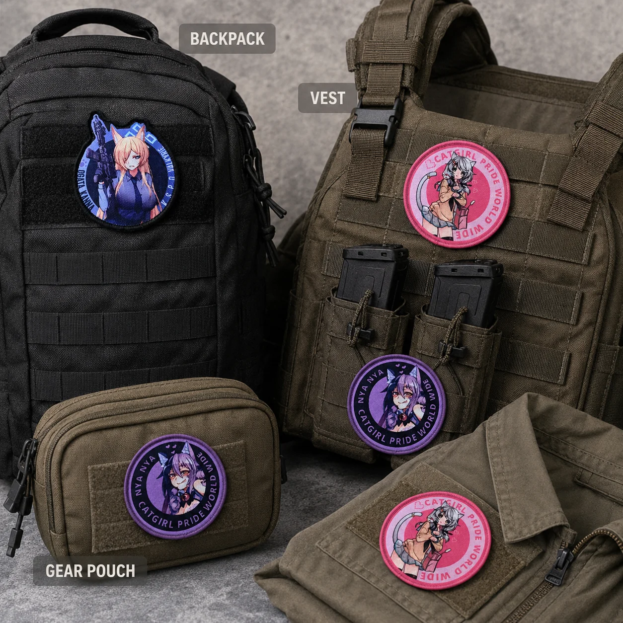 Parche de anime para decorar mochilas o chaquetas