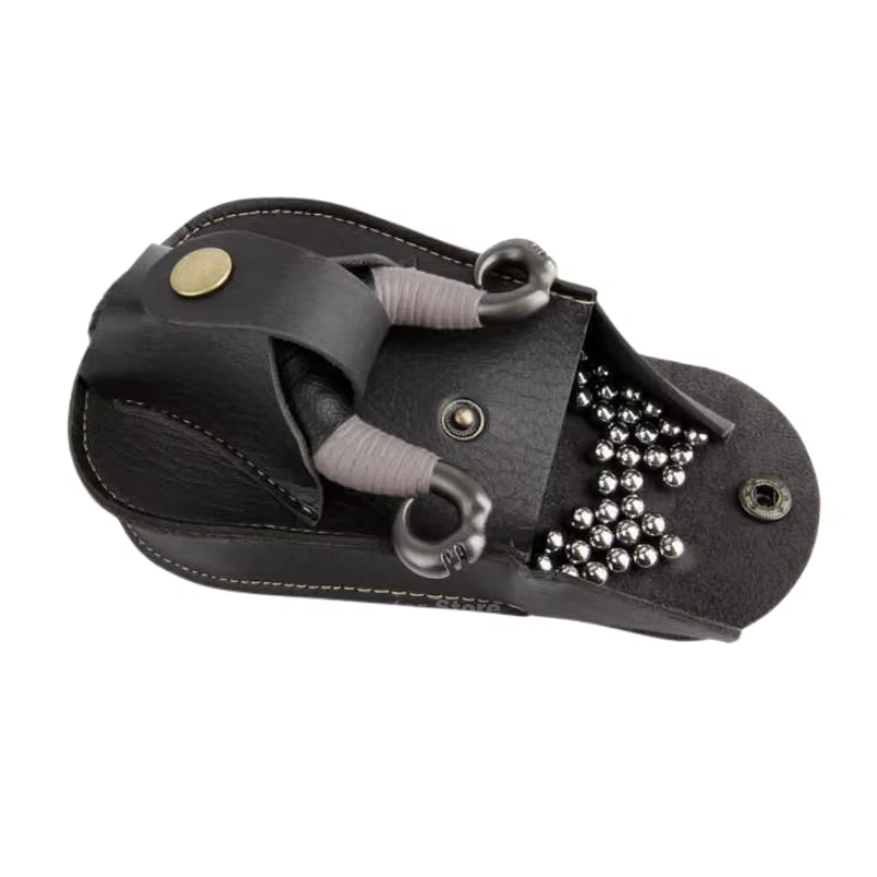 Funda cuero magnética para tirachinas – Riñonera táctica bolas acero