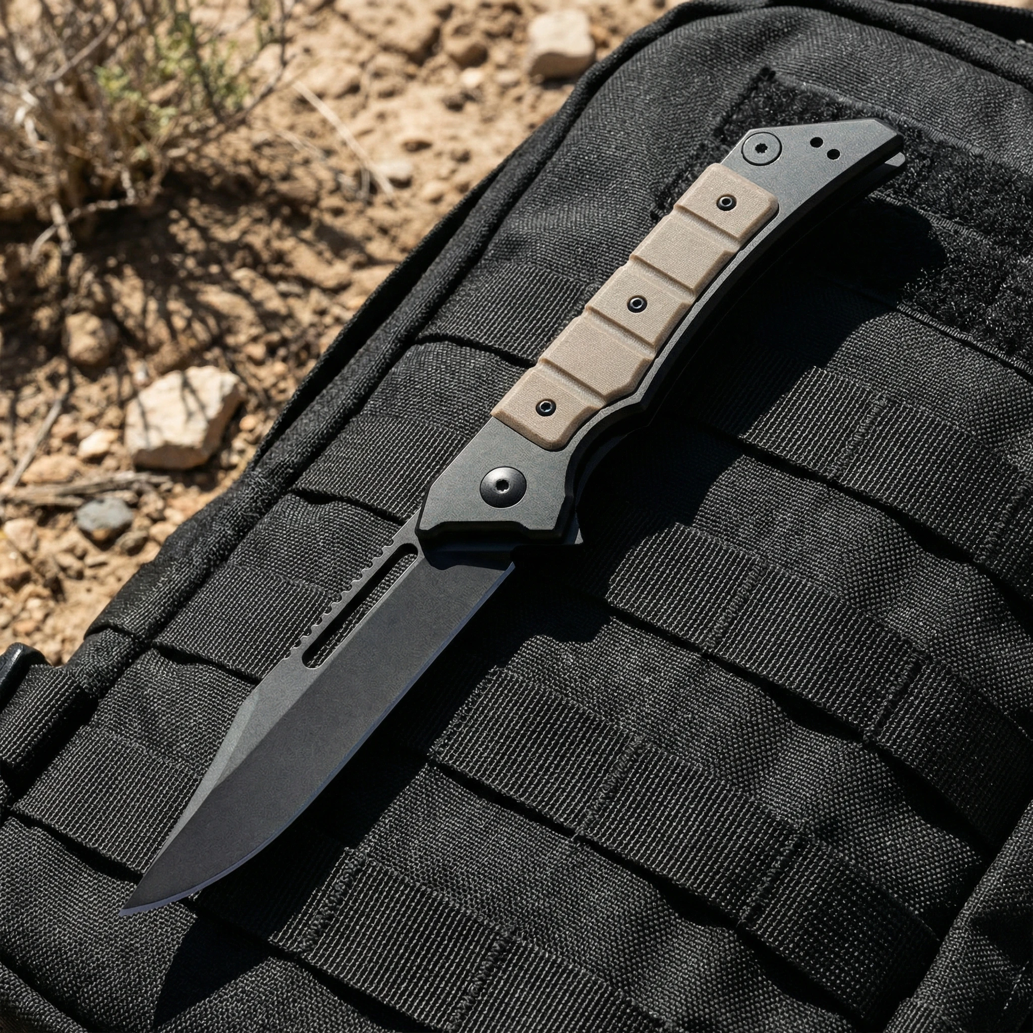 Cuchillo plegable táctico para exteriores, emergencia en camping - imagen 5