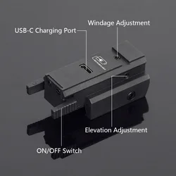 Linterna Táctica LED Verde y Roja USB Recargable para Glock