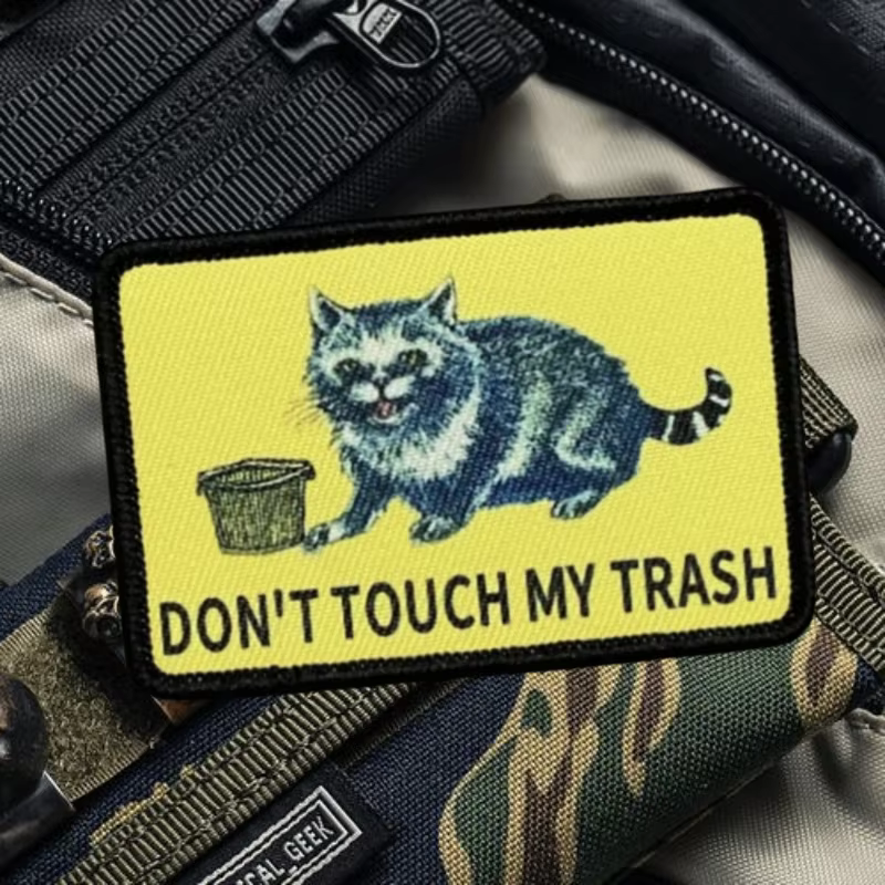 Parche táctico de moral con velcro gato Non'Touch My Trash - imagen 4