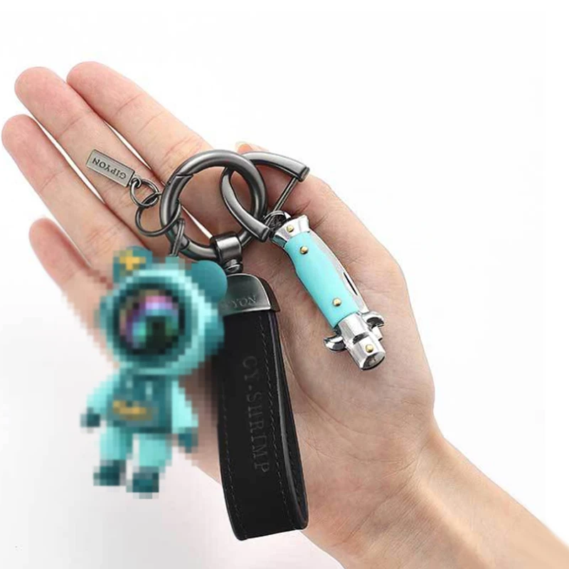 Mini cuchillo de bolsillo plegable tipo llavero multifunción - imagen 2