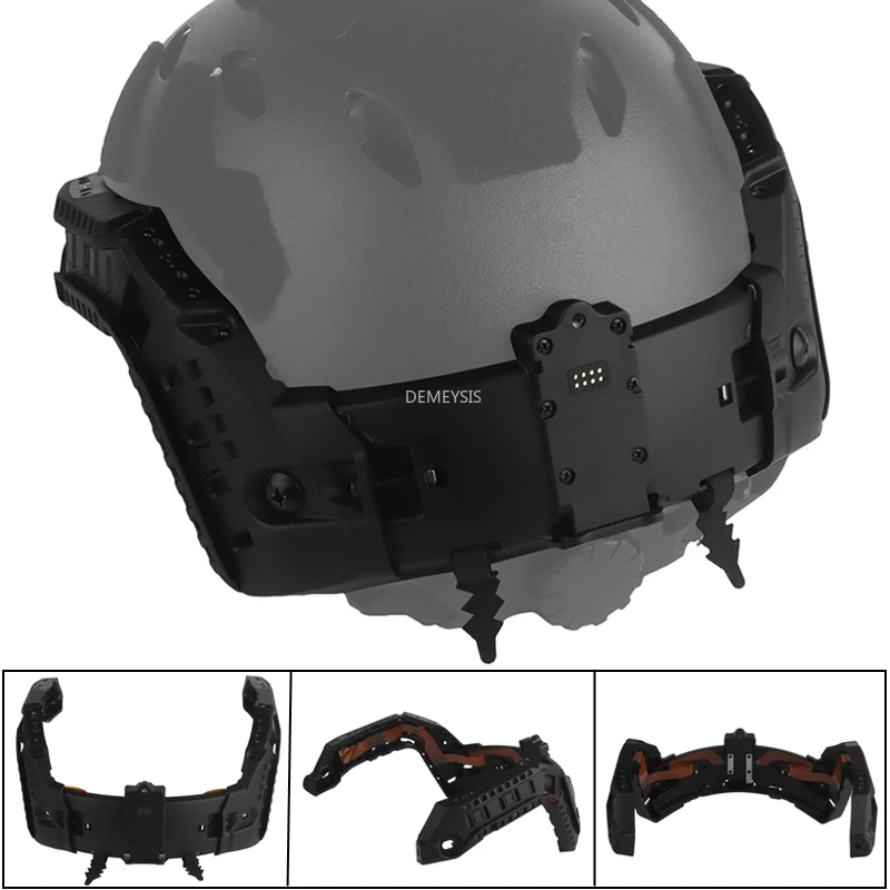Casco táctico CS Airsoft de corte súper alto con riel lateral - imagen 3
