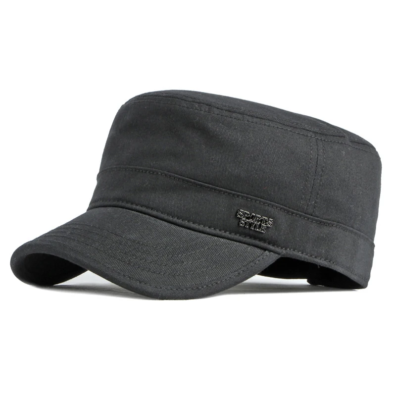 Gorra táctica plana con protección solar y letras metálicas - imagen 3