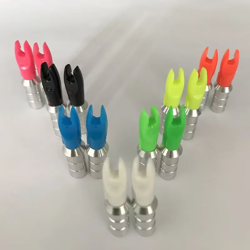 Flechas aluminio Linkboy Nock Pin caza arco recurvo compuesto - imagen 2