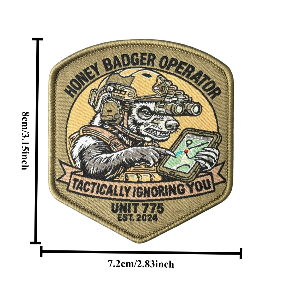 Parche táctico Honey Badger Operator con velcro para mochila