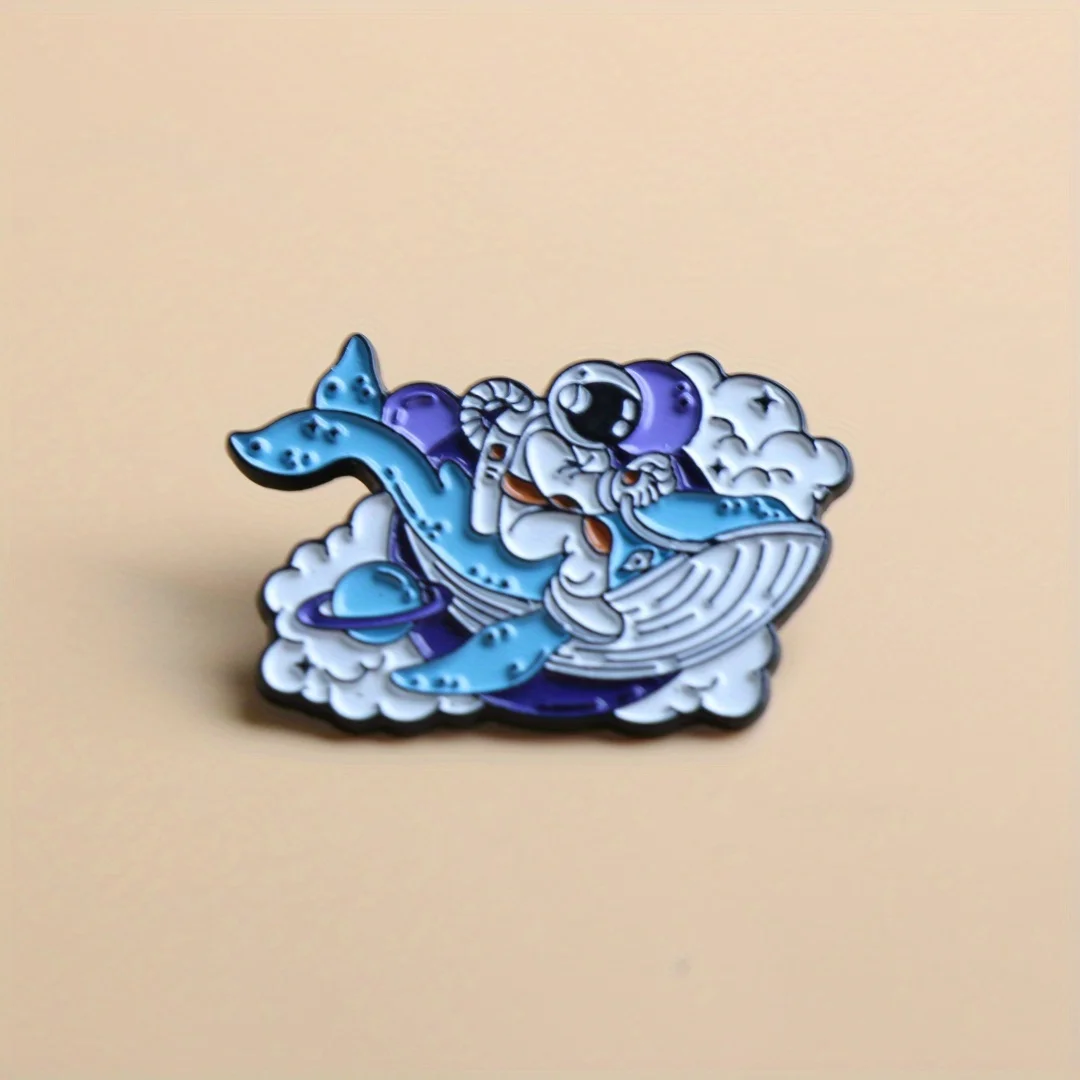 Broche de esmalte cielo nuboso para mochila táctica outdoor - imagen 4