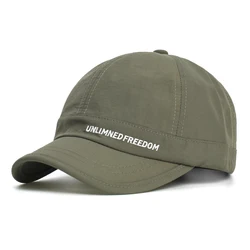 Gorra de perfil bajo vintage ala corta ajustable camionero suave