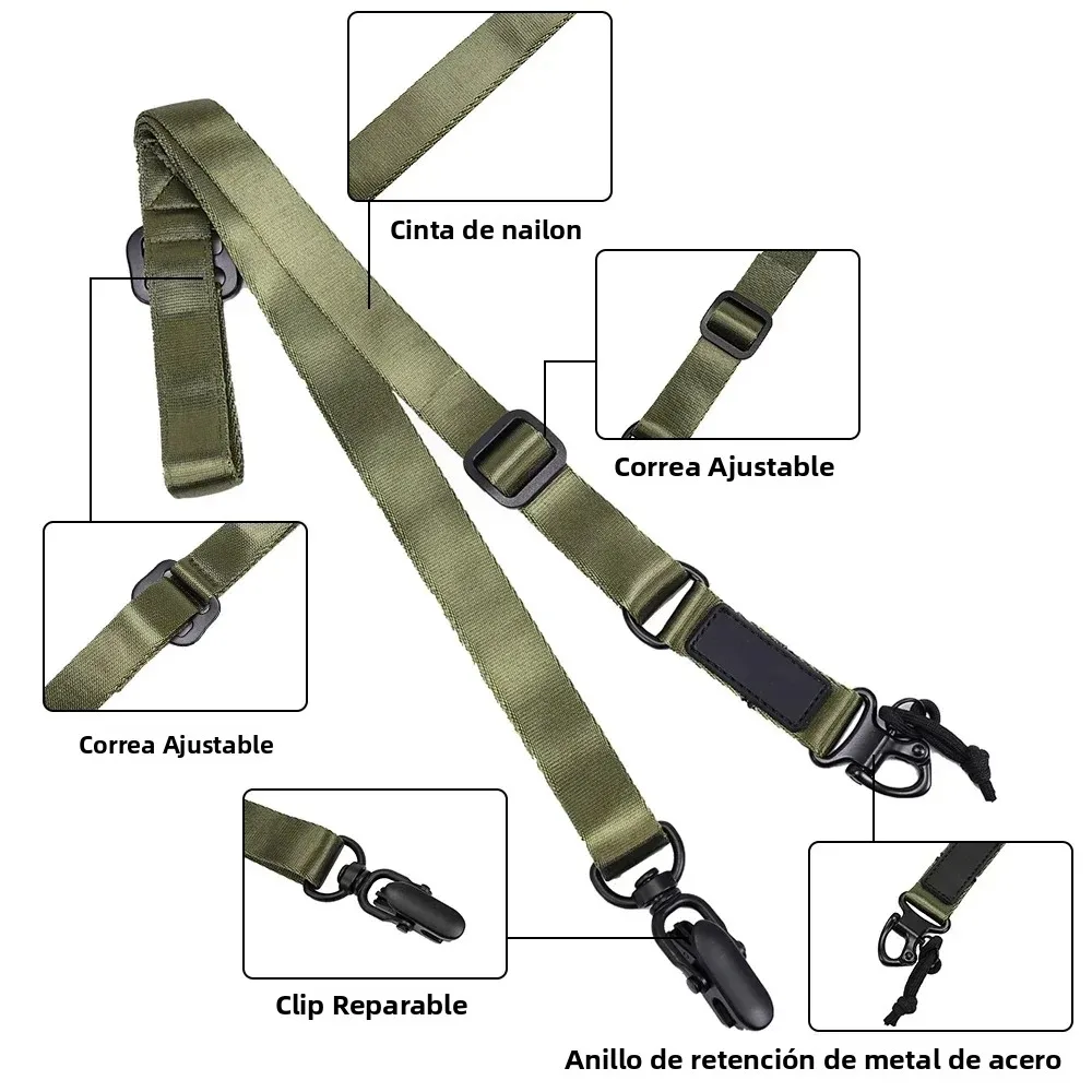 MS2 Correa táctica para rifle con seguridad ajustable de doble punto - imagen 2