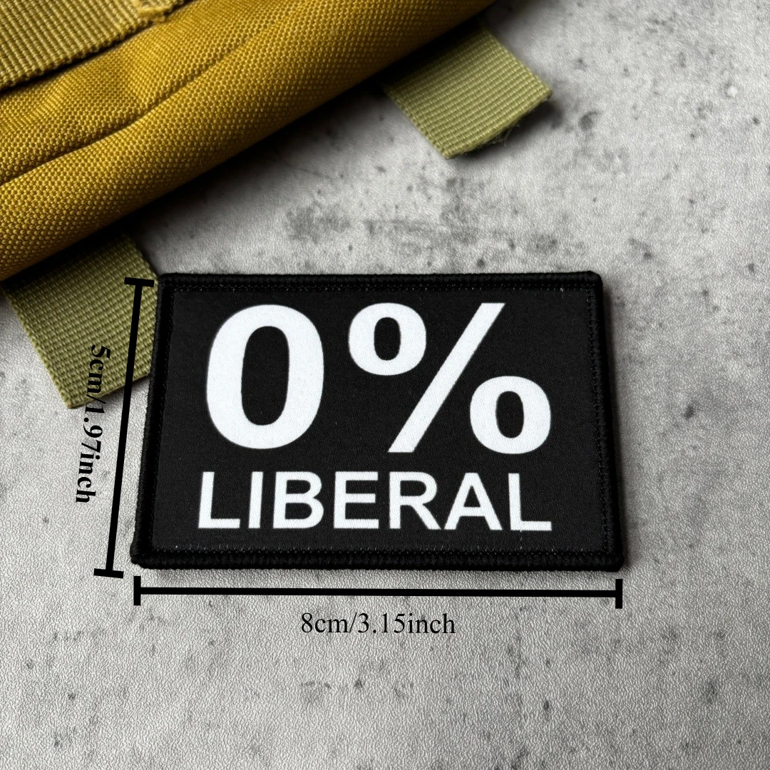 Parche táctico de velcro con motivo liberal impreso para mochila - imagen 3
