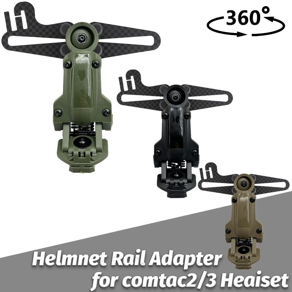 Soporte montaje FAST para casco de auriculares tácticos con riel - imagen 2
