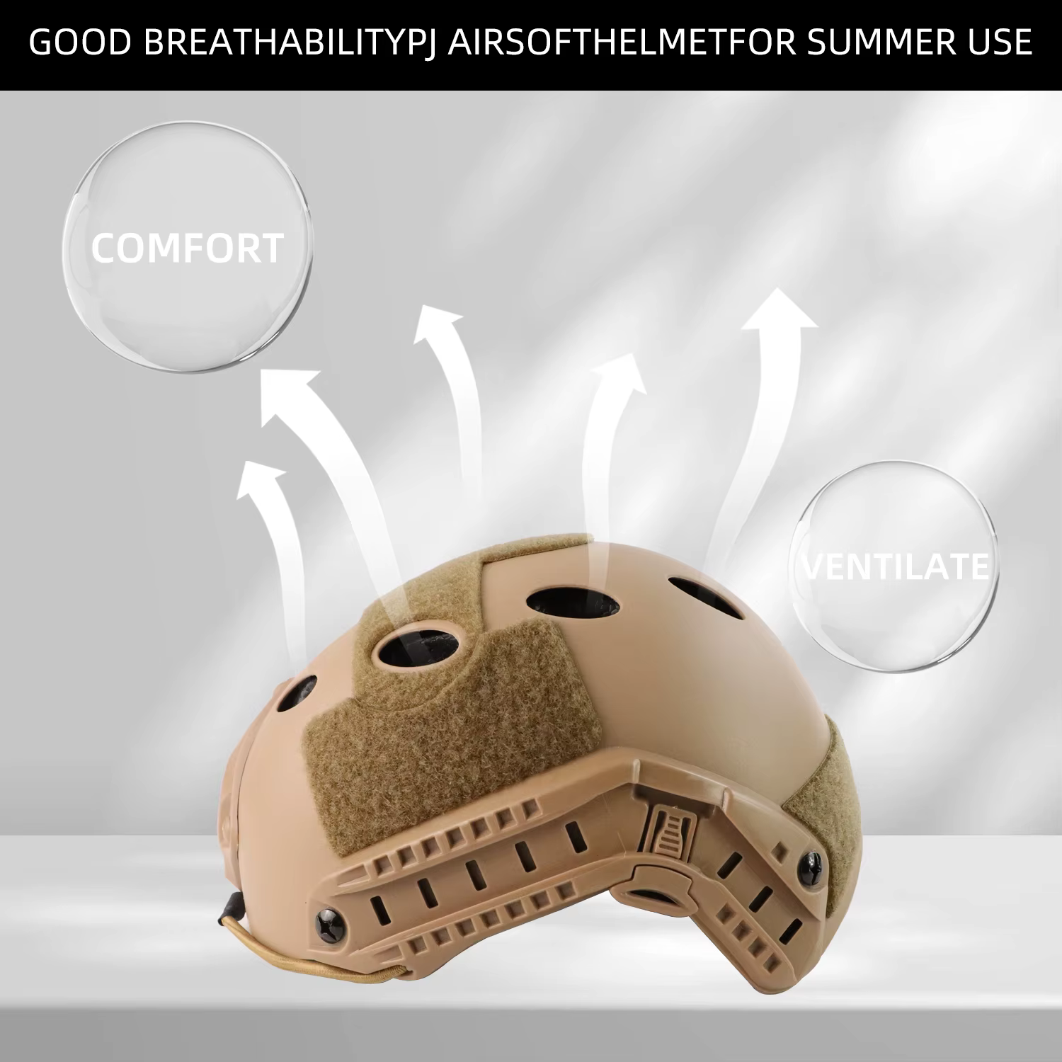Casco BOOIU FSAT Táctico Airsoft – Militar Outdoor - imagen 3