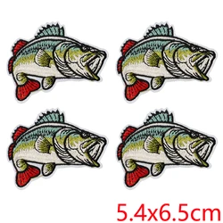 Parche bordado termoadhesivo de pesca – Decorativo para ropa outdoor