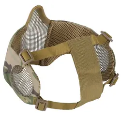 OneTigris Máscara táctica airsoft de malla plegable con orejeras