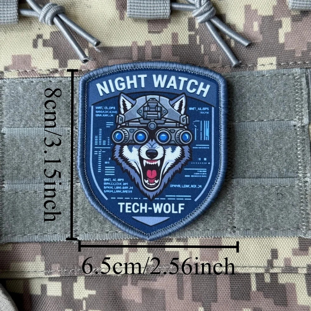 Parche táctico Night Watch Tech Wolf visión nocturna Velcro - imagen 5