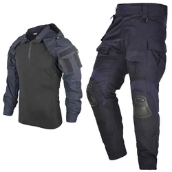 Traje táctico con capucha para hombre – Camuflaje, pantalones y camisa