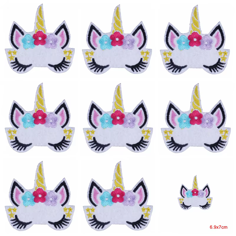 Parches termoadhesivos unicornio bordados – Pack 10 unidades - imagen 4