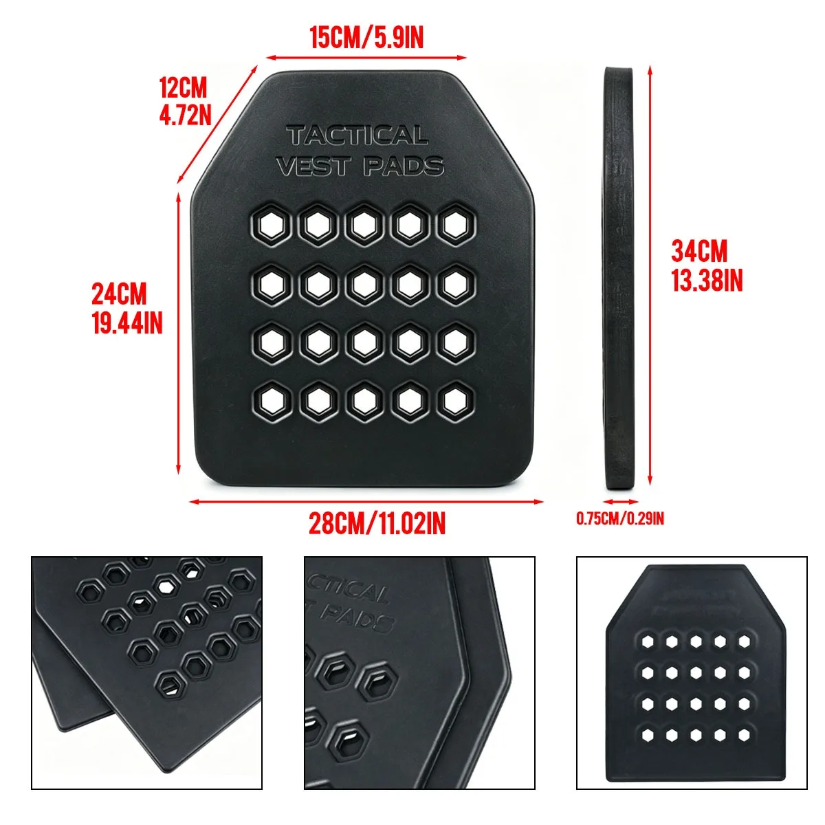 Chaleco táctico portaplacas antibalas acolchado de airsoft - imagen 2