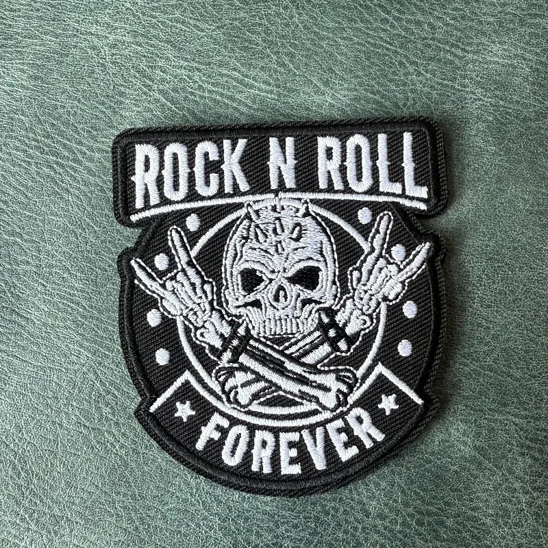 Parche táctico bordado calavera emblema velcro gancho y bucle