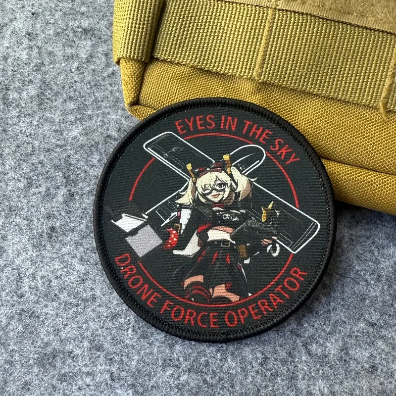 Parche táctico piloto estilo anime con velcro para mochila y brazalete - imagen 5