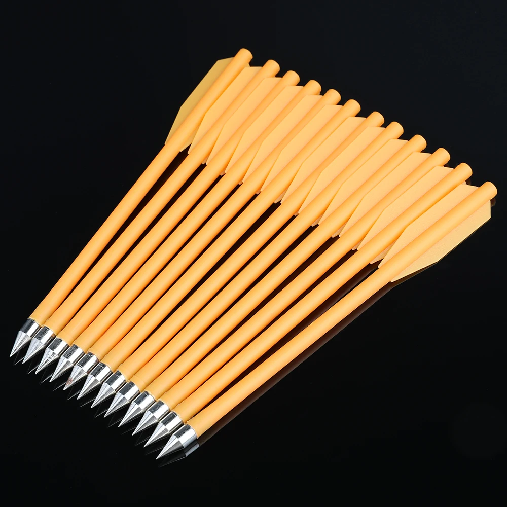Flechas de ballesta PP plumas y punta hierro - imagen 4