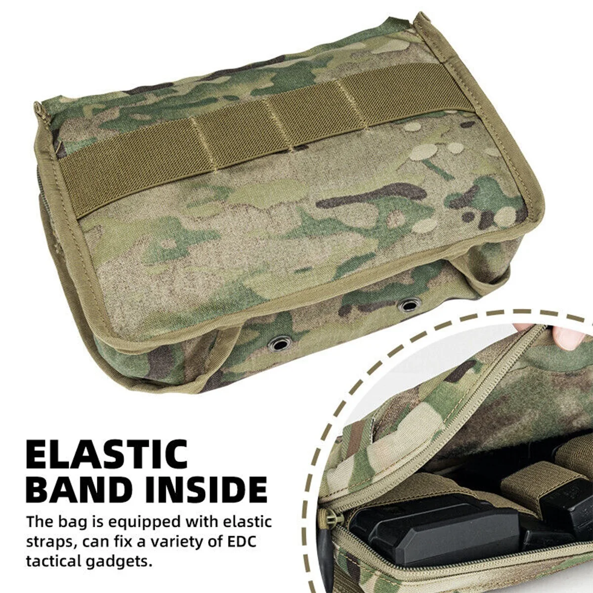 Chaleco táctico con bolsa de pecho y portaplacas MOLLE Airsoft - imagen 5