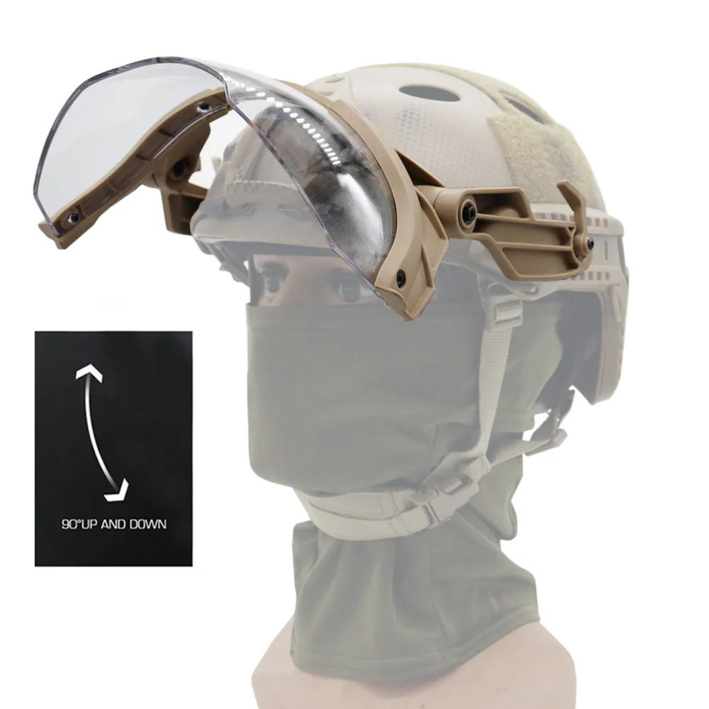 Casco táctico MICH VULPO airsoft visor abatible antiniebla - imagen 3