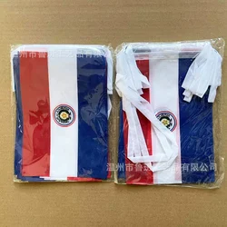 Banderines de Paraguay de poliéster para guirnalda festiva