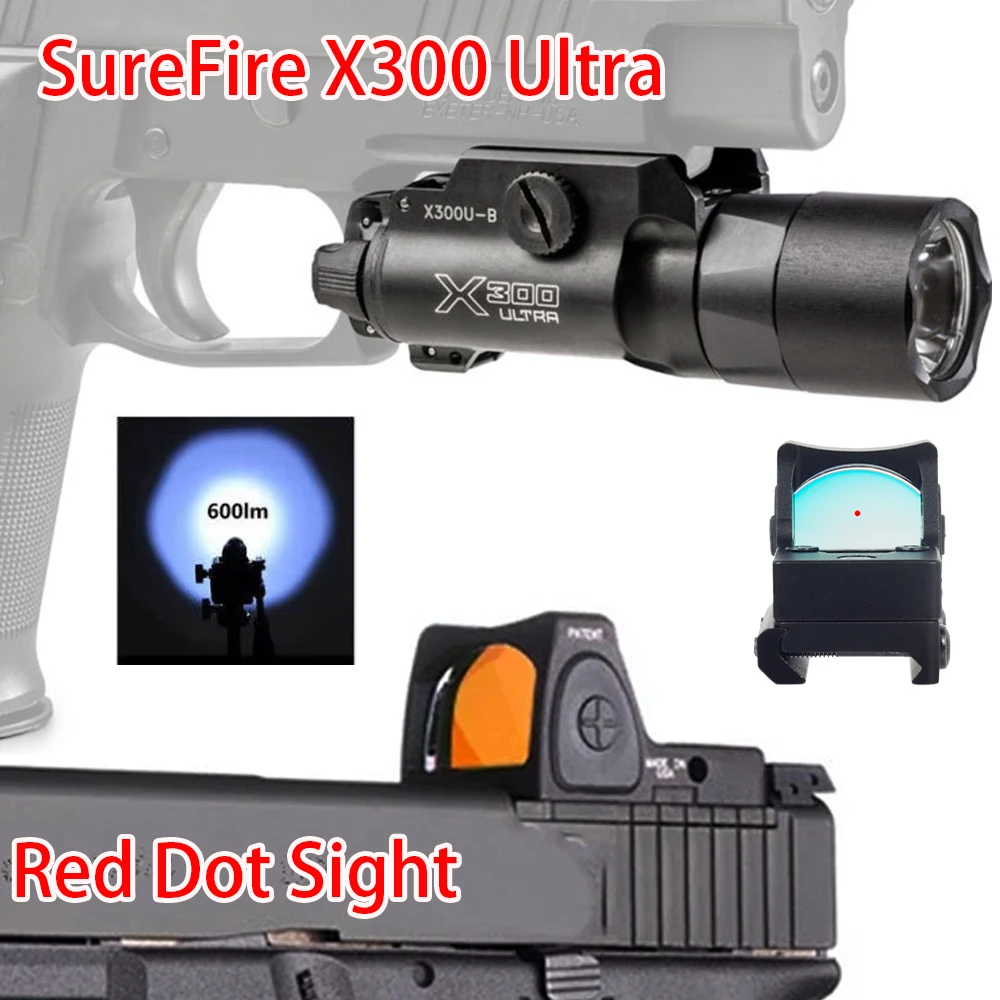 SureFire X300 Ultra + Mira Colimadora Red Dot 20mm – Combo Táctico Airsoft - imagen 4