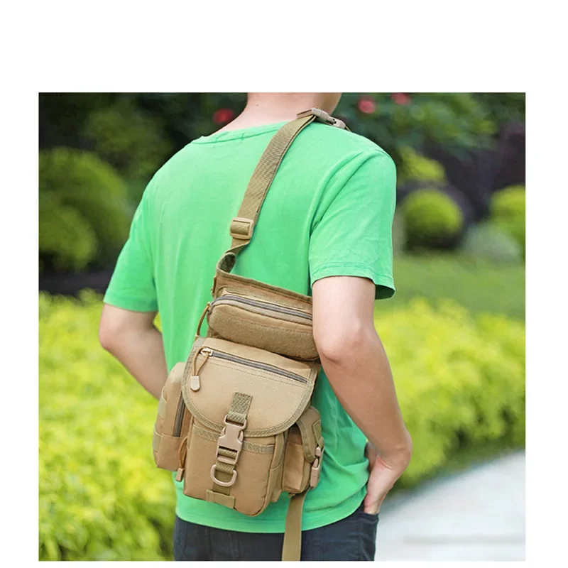 Bolsa táctica de pierna MOLLE camuflaje para caza y camping