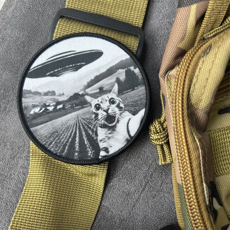 Parche táctico gato moral velcro para mochila y brazalete - imagen 2
