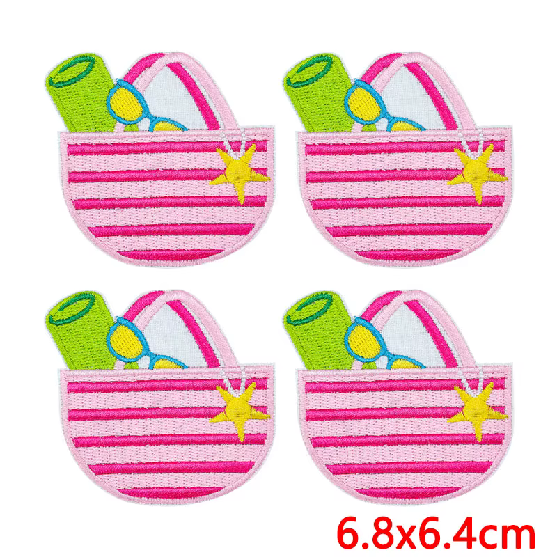 Parche termoadhesivo bordado flamingo y palmera verano para ropa - imagen 5