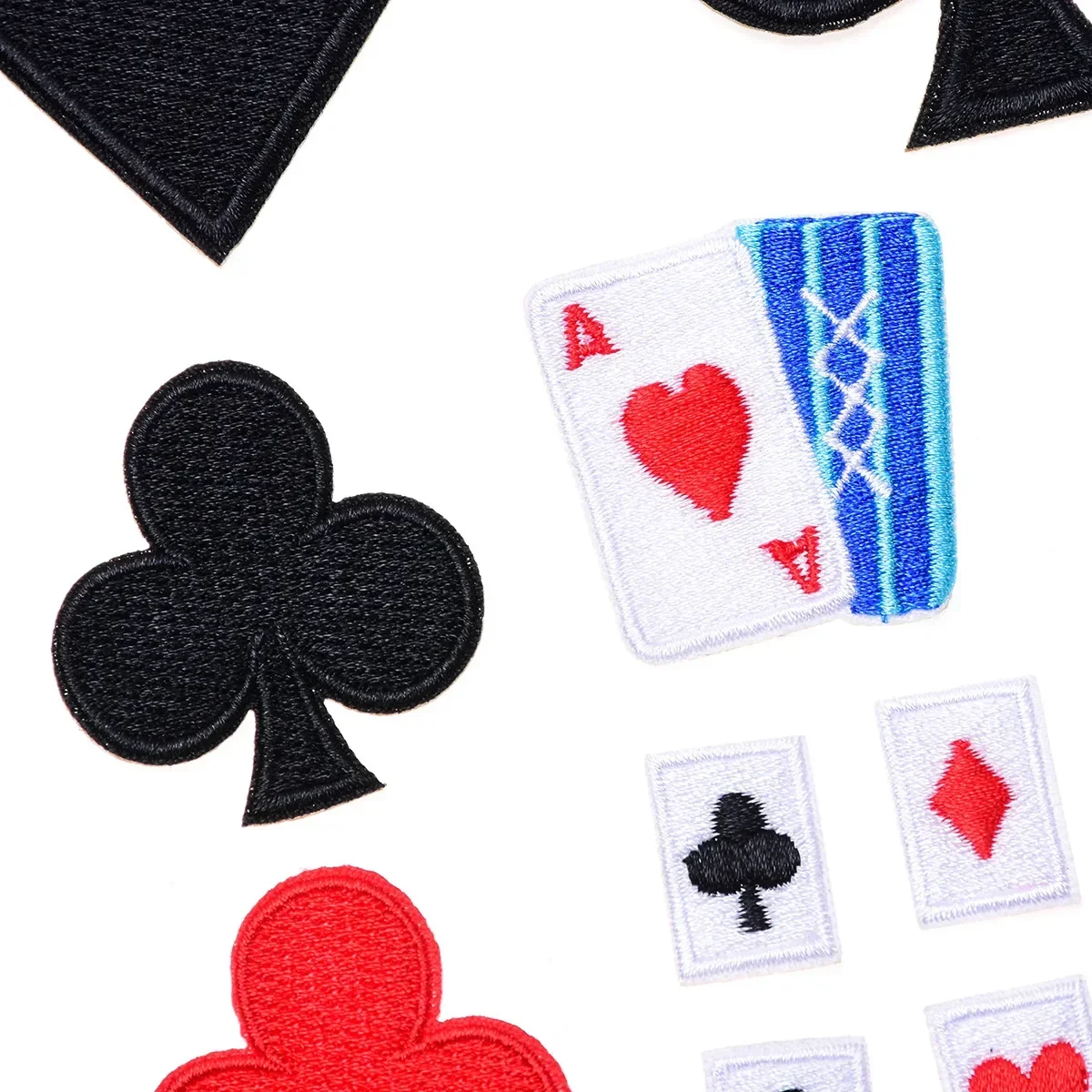 Parches bordados para planchar de póker: naipes y corazón - imagen 4