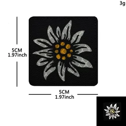 Edelweiss Parche táctico moral reflectante con grabado láser
