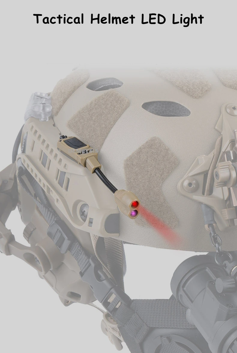 Luz LED modular en riel ARC para casco