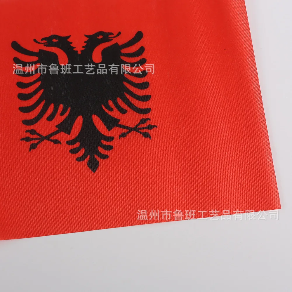 SKY FLAG Bandera de mano albanesa con varilla plástica aire libre - imagen 2