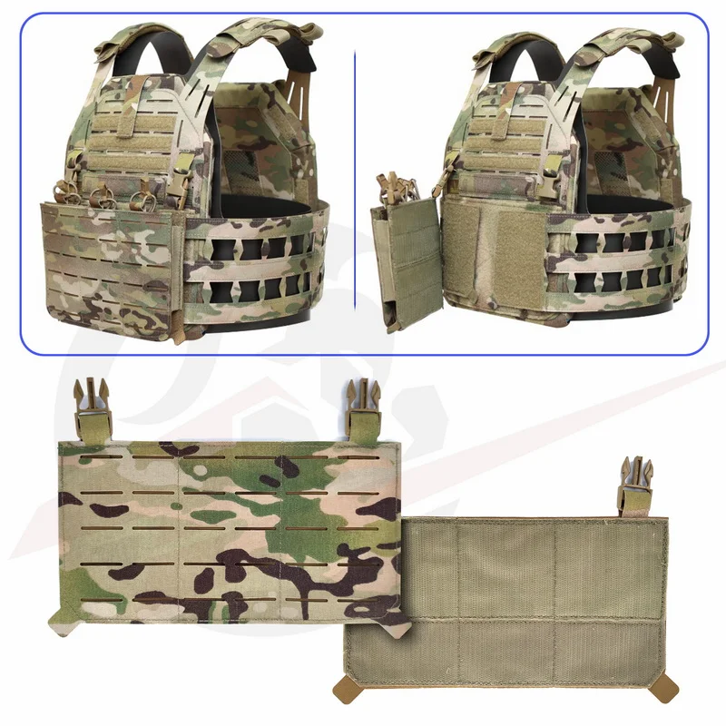Chaleco táctico portaplacas modular 500D MOLLE camuflaje IR láser - imagen 3