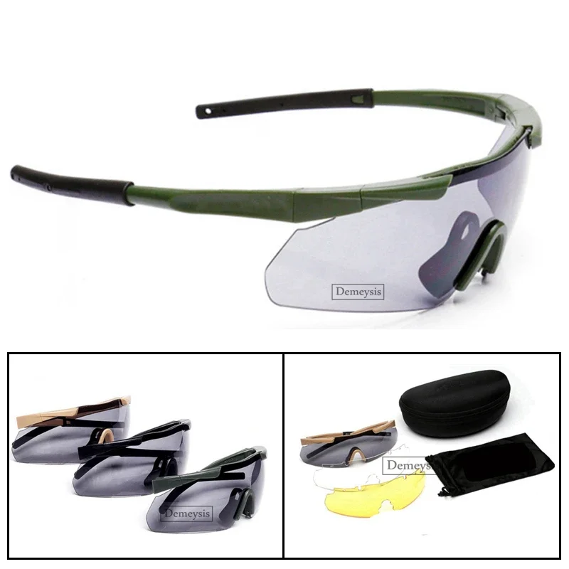 Gafas tácticas balísticas lentes intercambiables para senderismo y moto